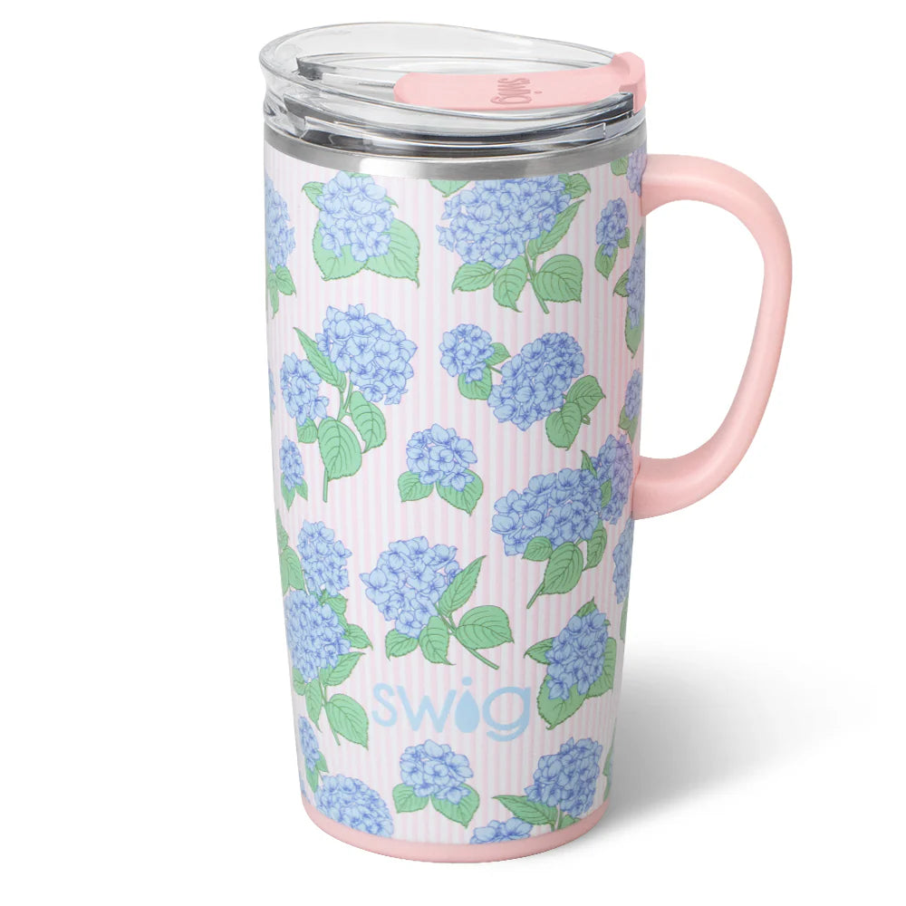 Swig Hydrangeas Travel Mug 22oz by Swig Life