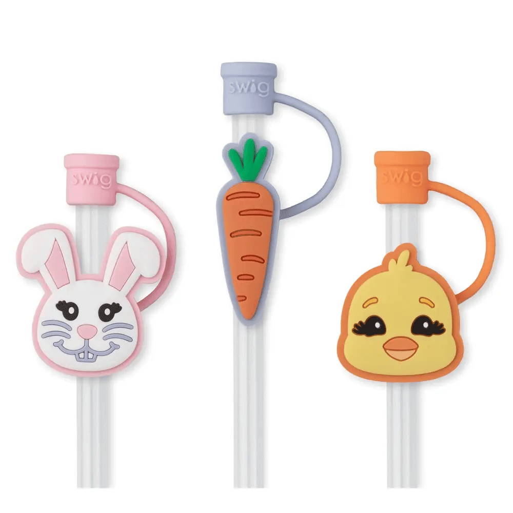 Swig Easter Bunny Straw Topper Set