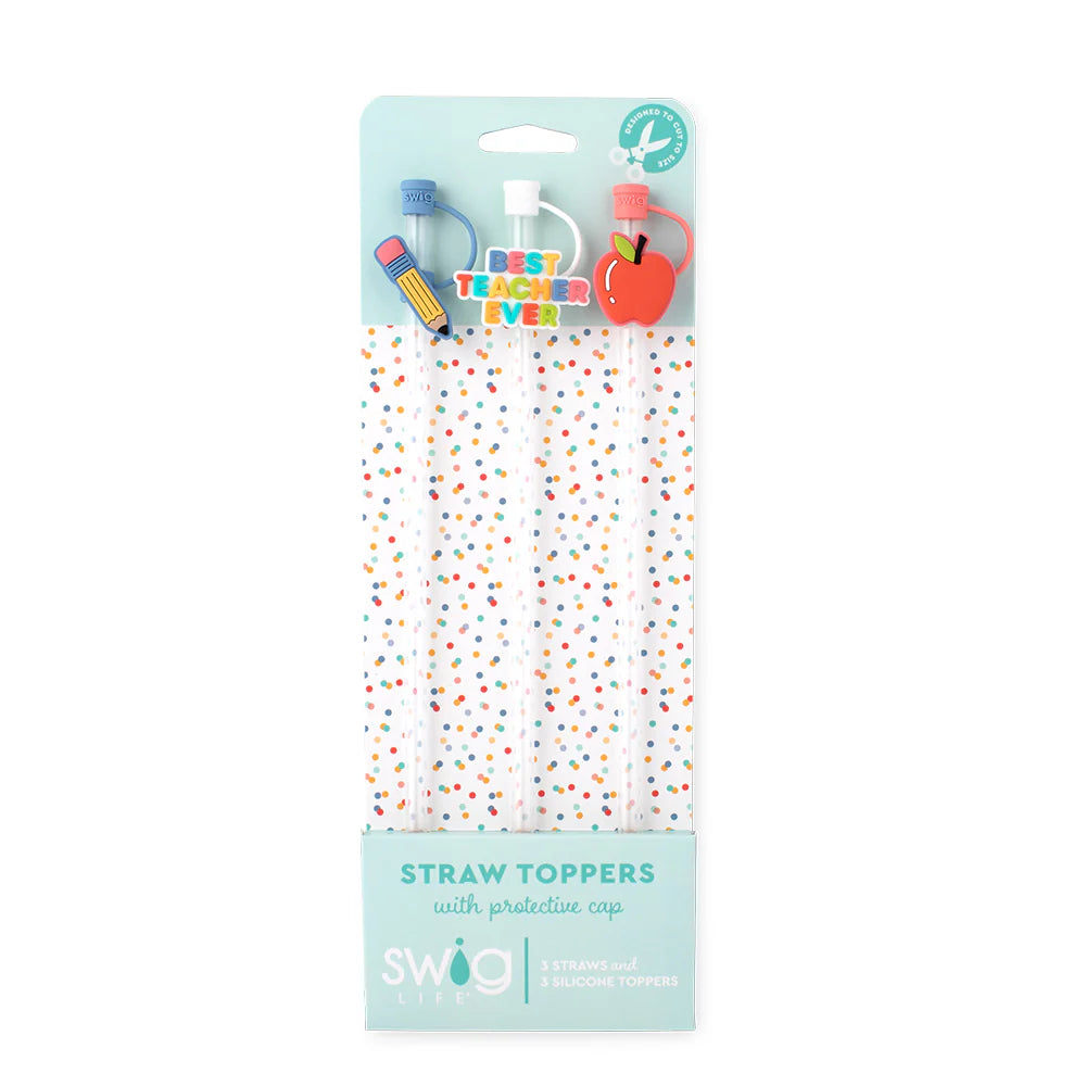 SWIG TEACHER LIFE Straw Toppers