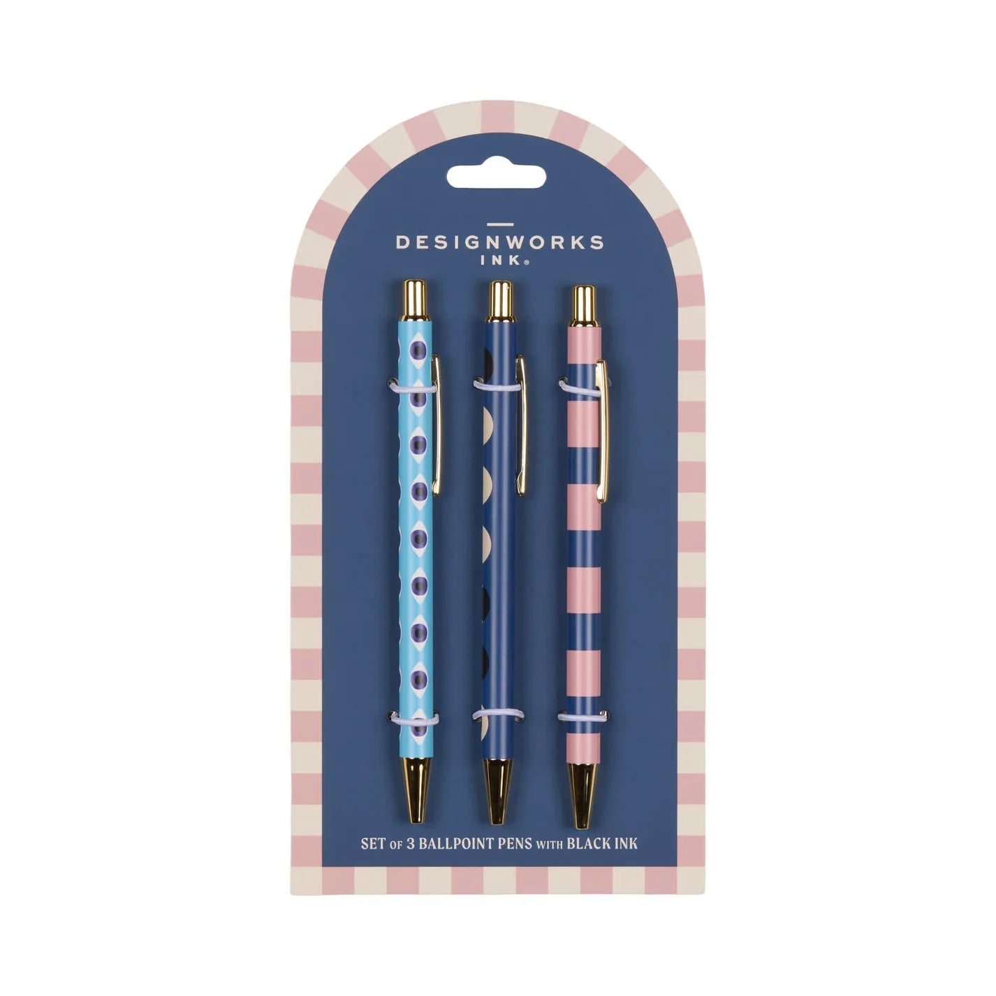 A Dopo Set Of 3 Pens - Eye, Moon, Stripe By Designworks