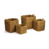 SEAGRASS APPLE BASKETS, SET OF 3 PLUS BIN