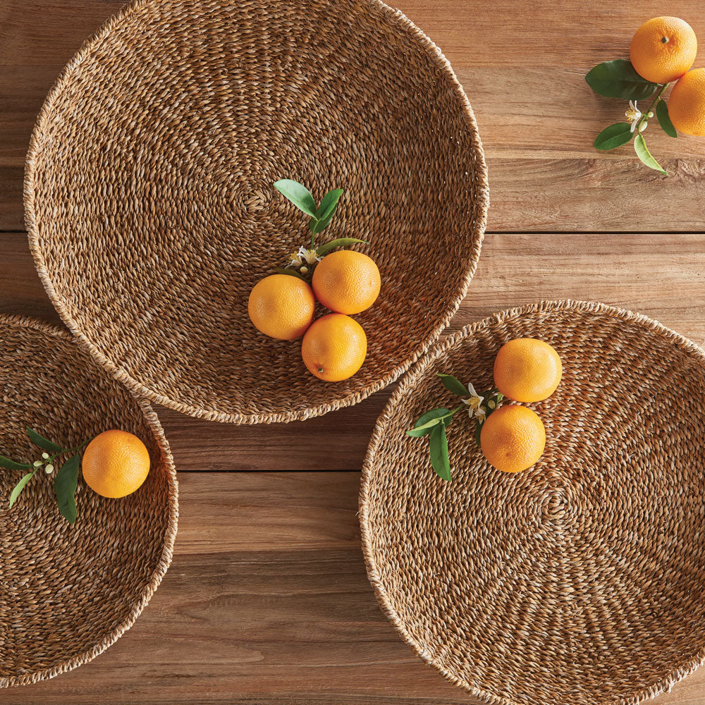SEAGRASS ROUND TRAYS, SET OF 3 - view 2