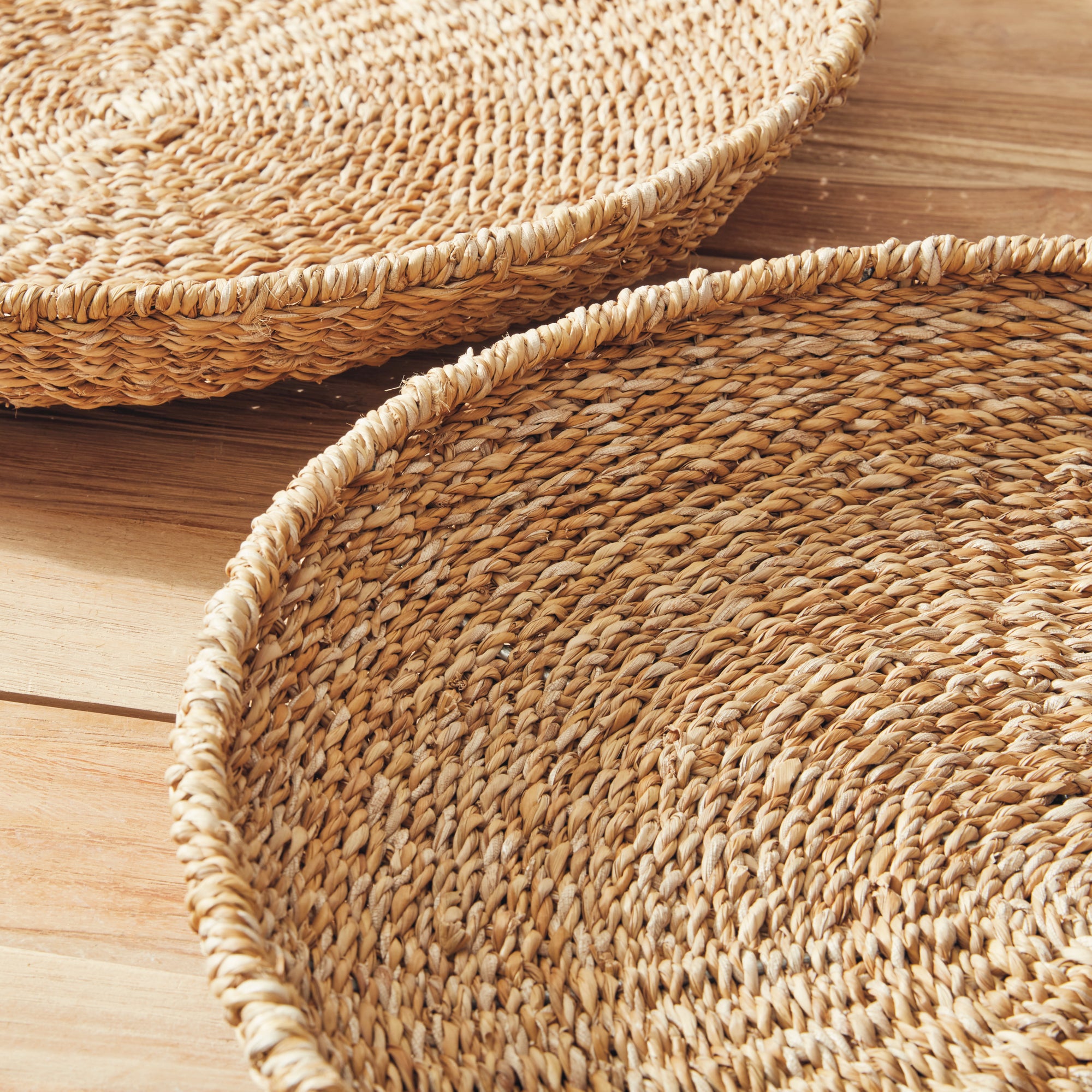 SEAGRASS ROUND TRAYS, SET OF 3 - view 4