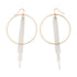 Shay - Gold Hoop with Silver Chain Earrings by Leslie Curtis