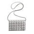 Sibby Crossbody Clutch in Silver and Pewter Leather
