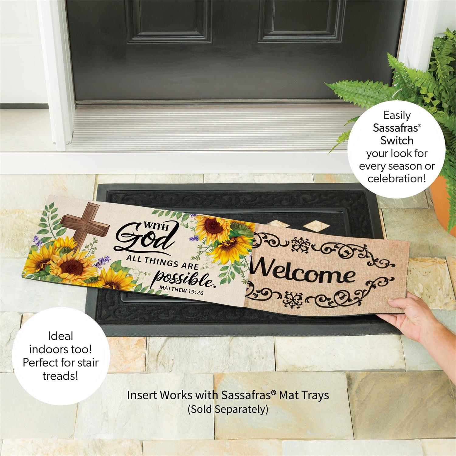 With God Anything Is Possible Sassafras Switch Mat