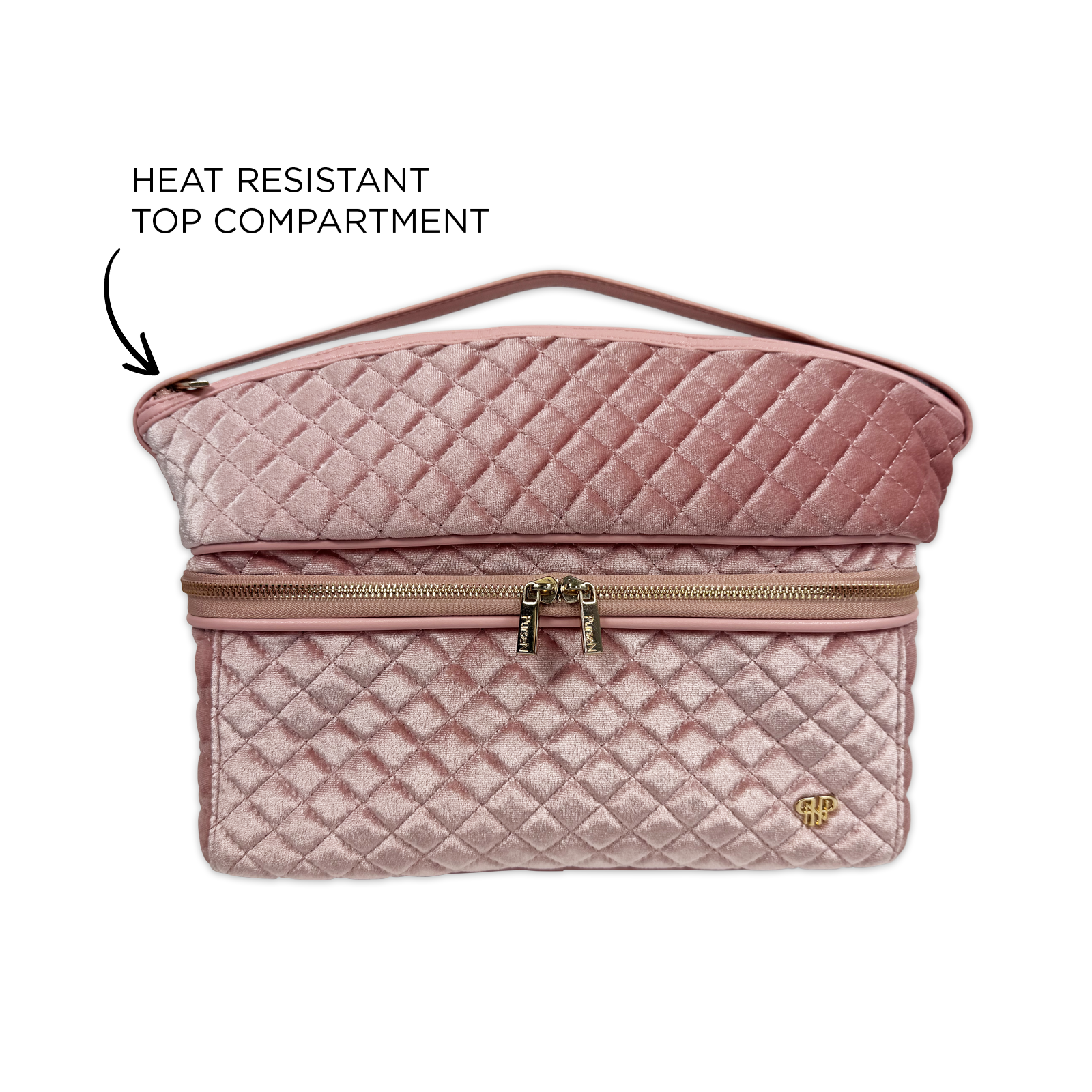 PurseN Stylist Travel Bag - Blush Velvet Quilted - A. Dodson's