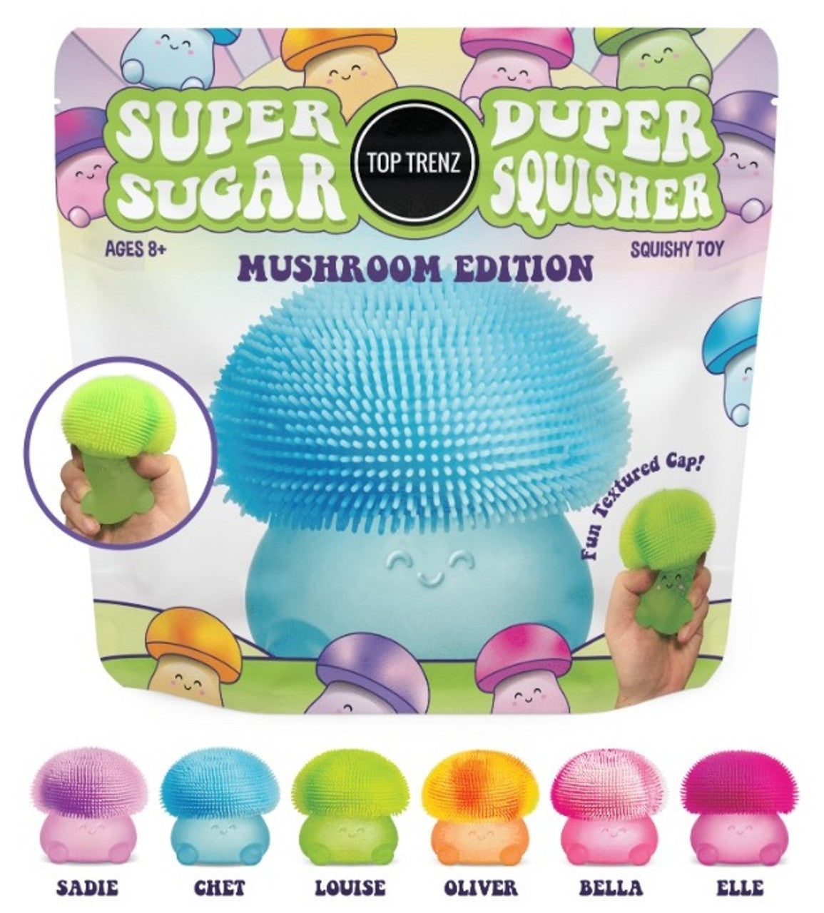 Super Duper Sugar Squisher Toy - Mushroom By Top Trenz - A. Dodson's