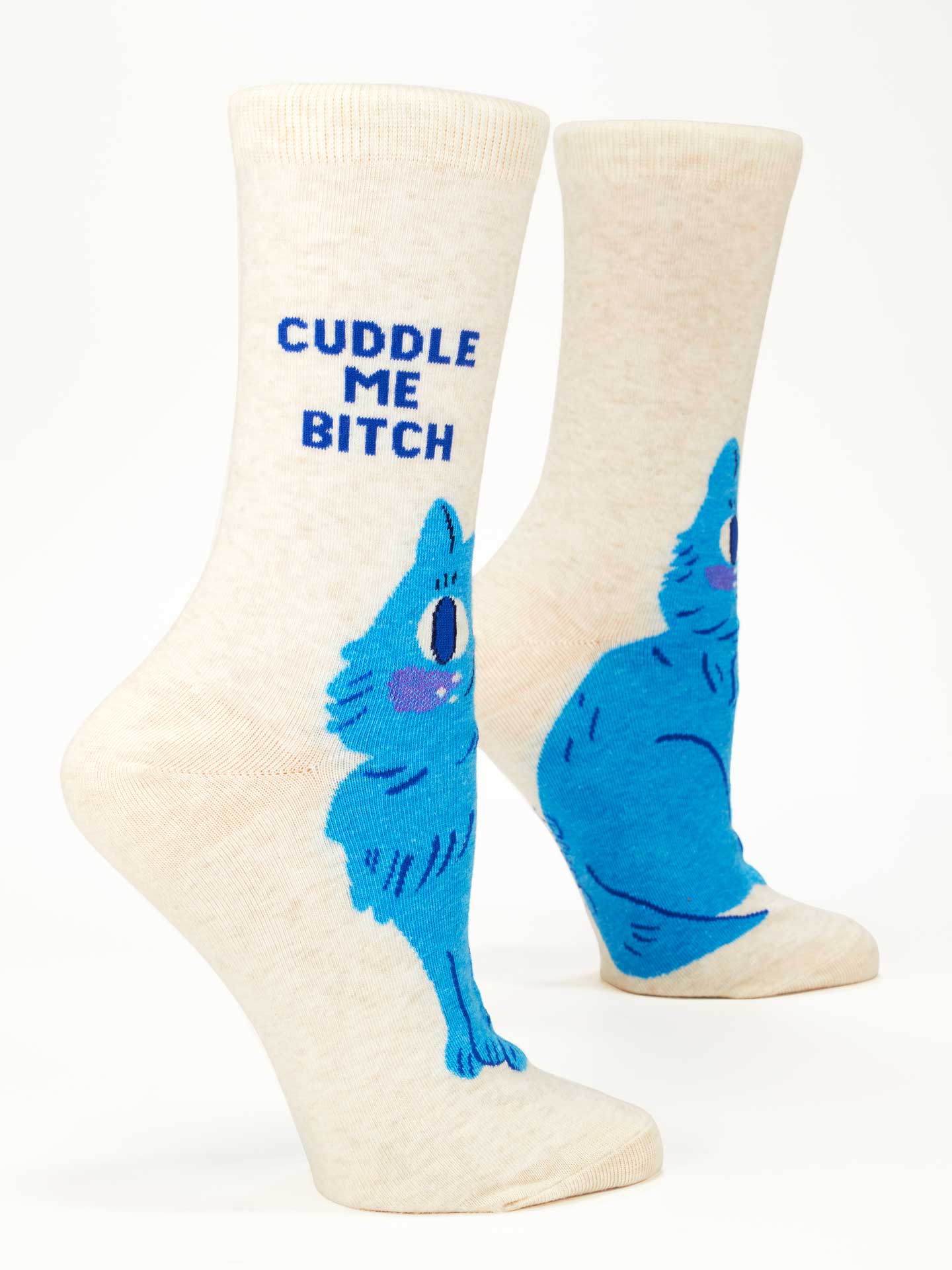 Cuddle Me Bitch W-Crew Socks by Blue Q