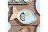 Blue Coastal Serveware Wood with Scalloped Enamel