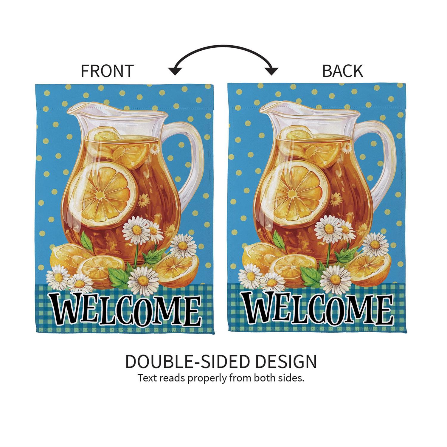 Sweet Tea Welcome Suede Garden Flag by Evergreen - view 4