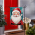 Rosy Cheeked Santa Suede Garden Flag