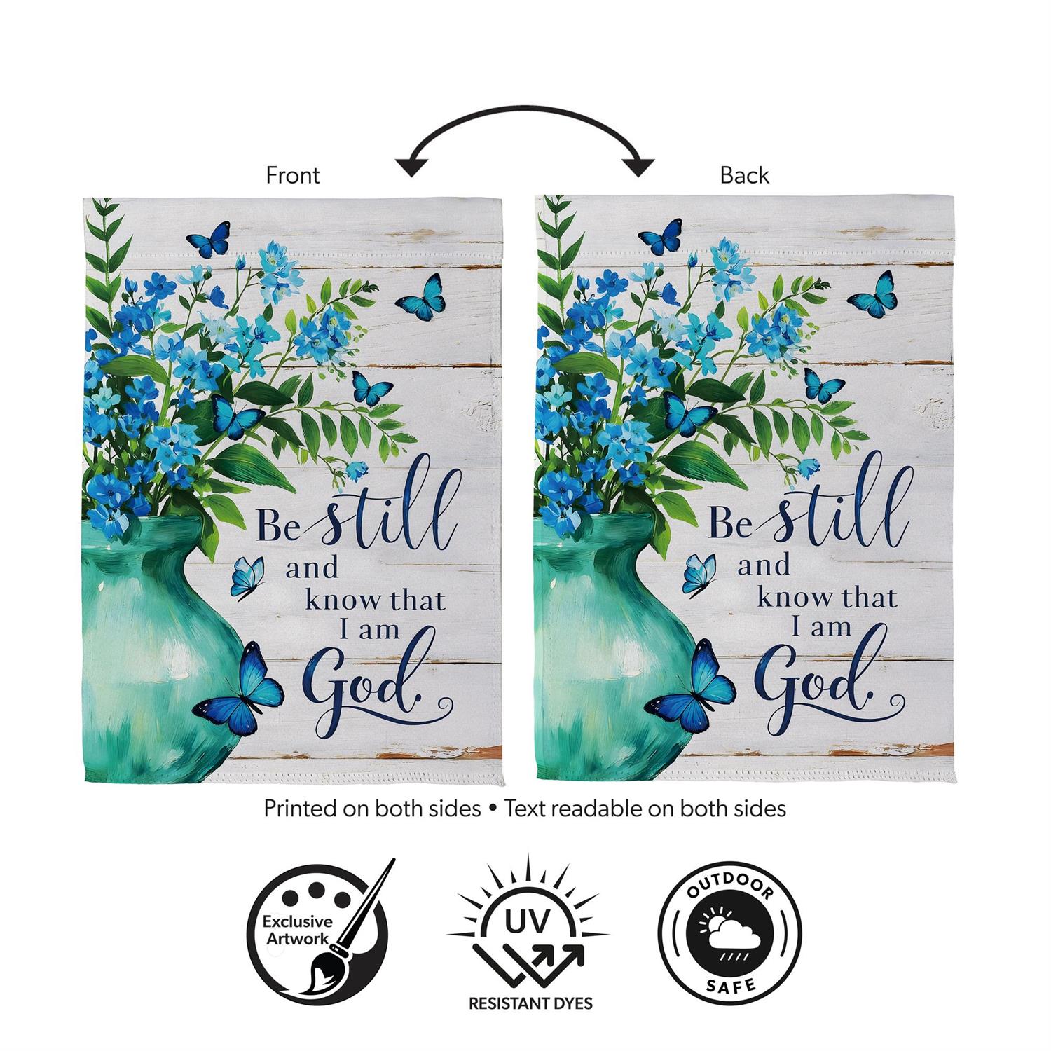 Be Still Suede Garden Flag Garden by Evergreen - view 2