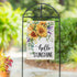 Hello Sunshine Sunflower Suede Garden Flag by Evergreen - view 3