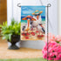 Seagull Beach Family Suede Garden Flag by Evergreen - view 2