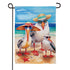 Seagull Beach Family Suede Garden Flag by Evergreen
