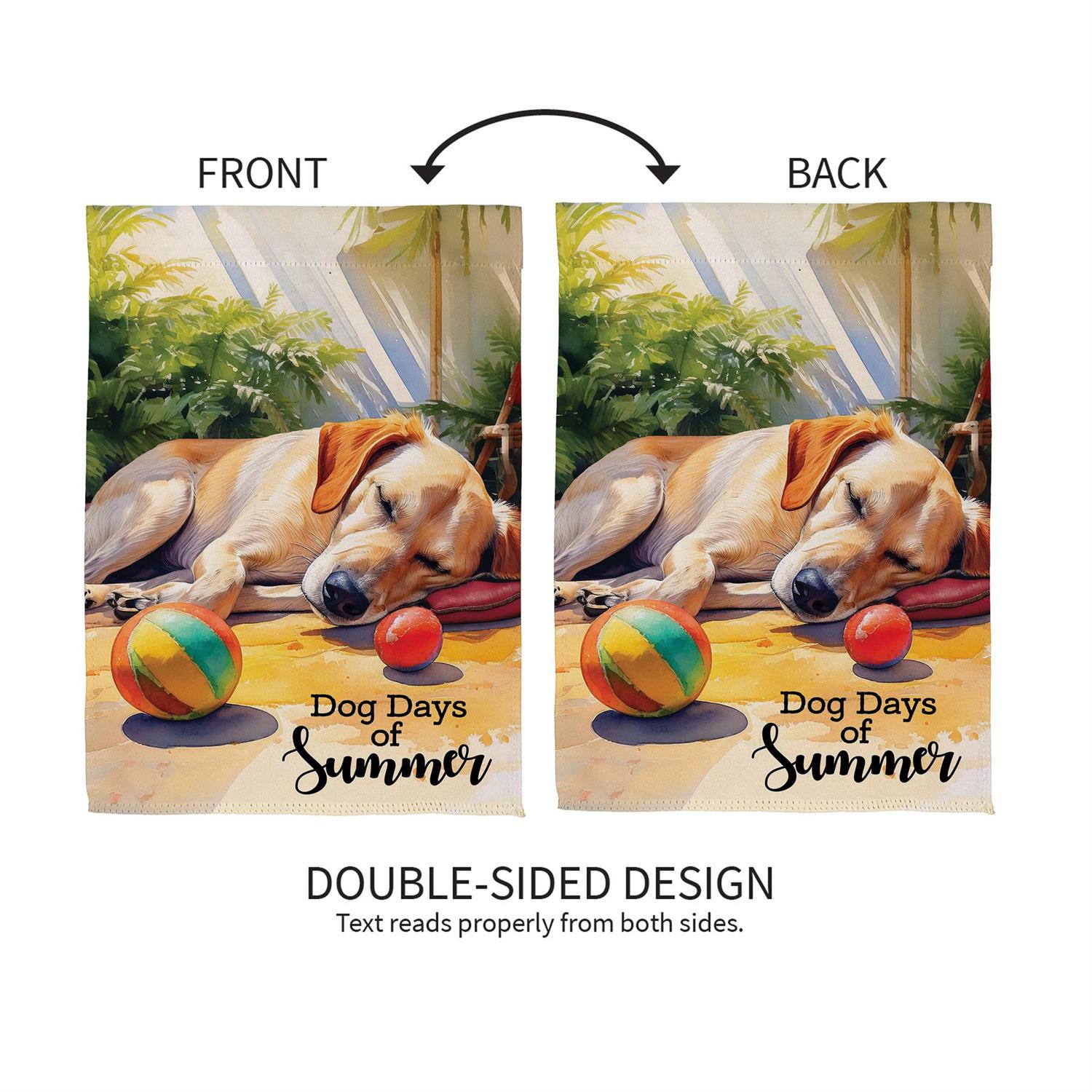 Dog Days Of Summer Suede Garden Flag by Evergreen - view 2