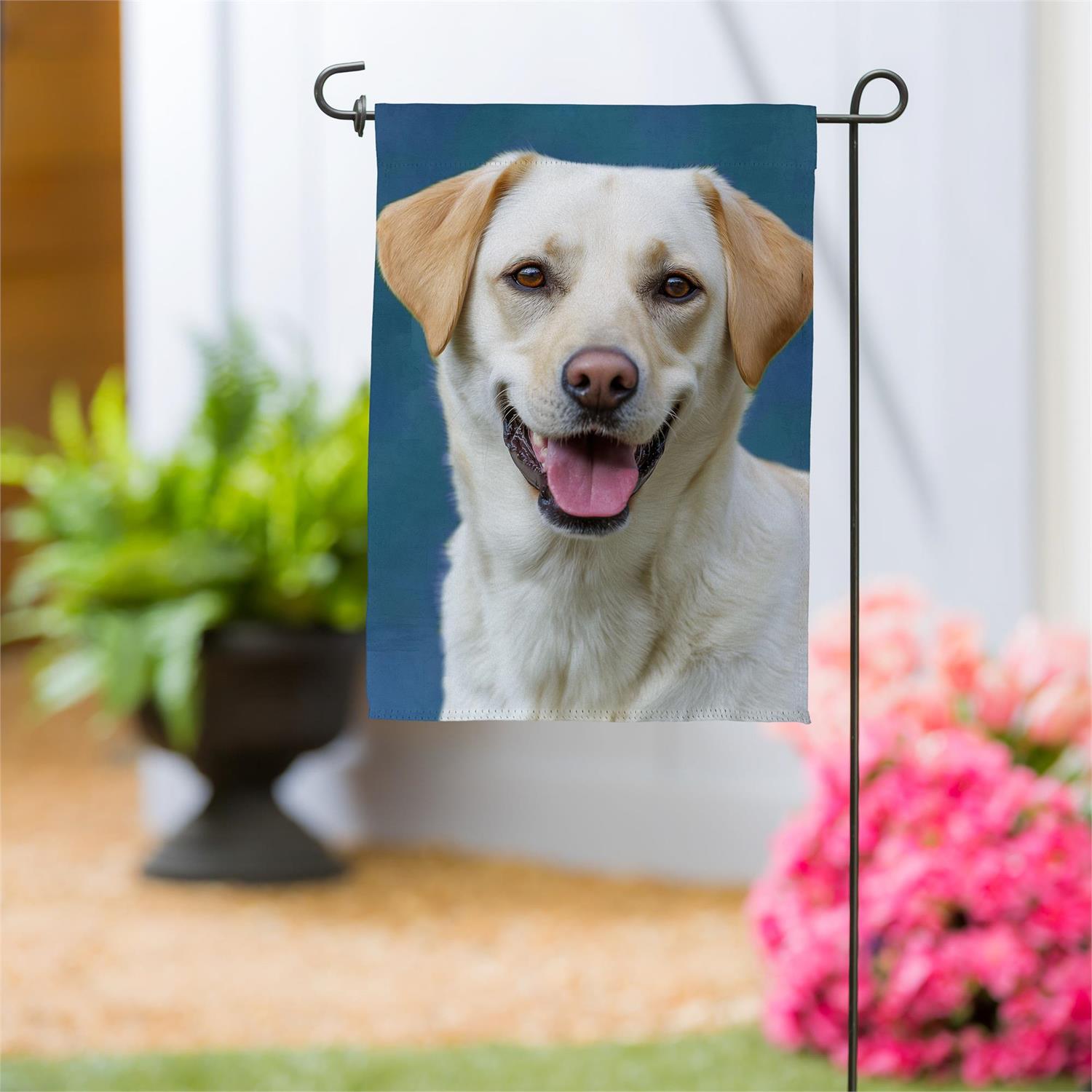 Pet Central Photo Dogs Labrador Retriever Suede Garden Flag by Evergreen