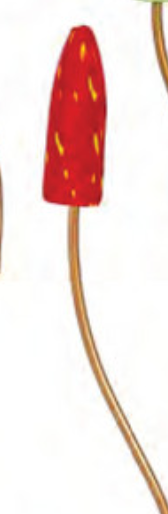 Art Glass Mushroom Garden Stake - A. Dodson's