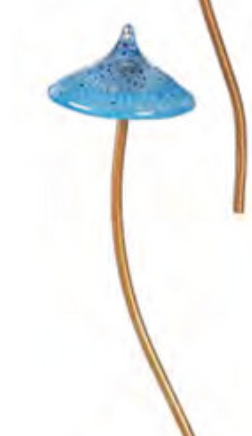 Art Glass Mushroom Garden Stake - A. Dodson's
