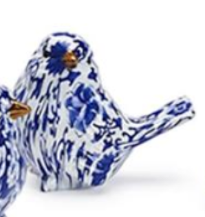 CHINOISERIE BLUE ROBIN DECORATIVE BIRD - A. Dodson's
