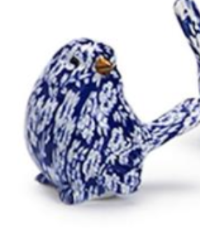 CHINOISERIE BLUE ROBIN DECORATIVE BIRD - A. Dodson's