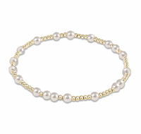 hope unwritten 4mm bead bracelet - pearl by enewton