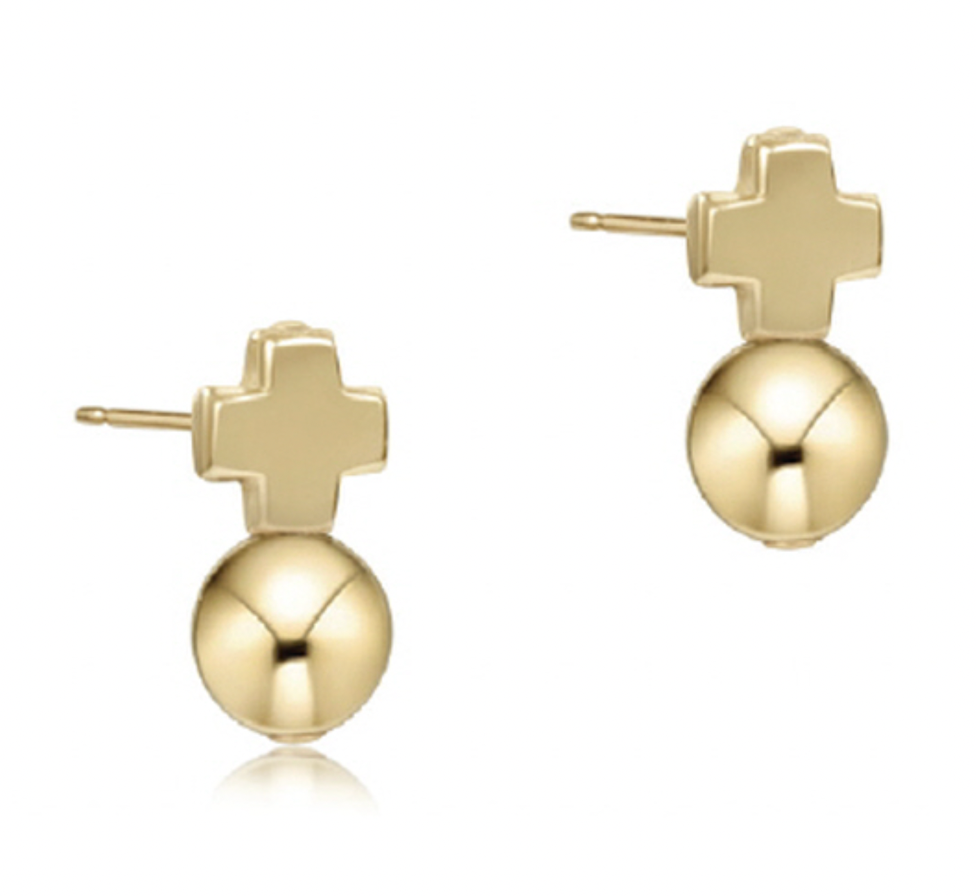 Signature Cross Gold Stud - Pearl -by enewton