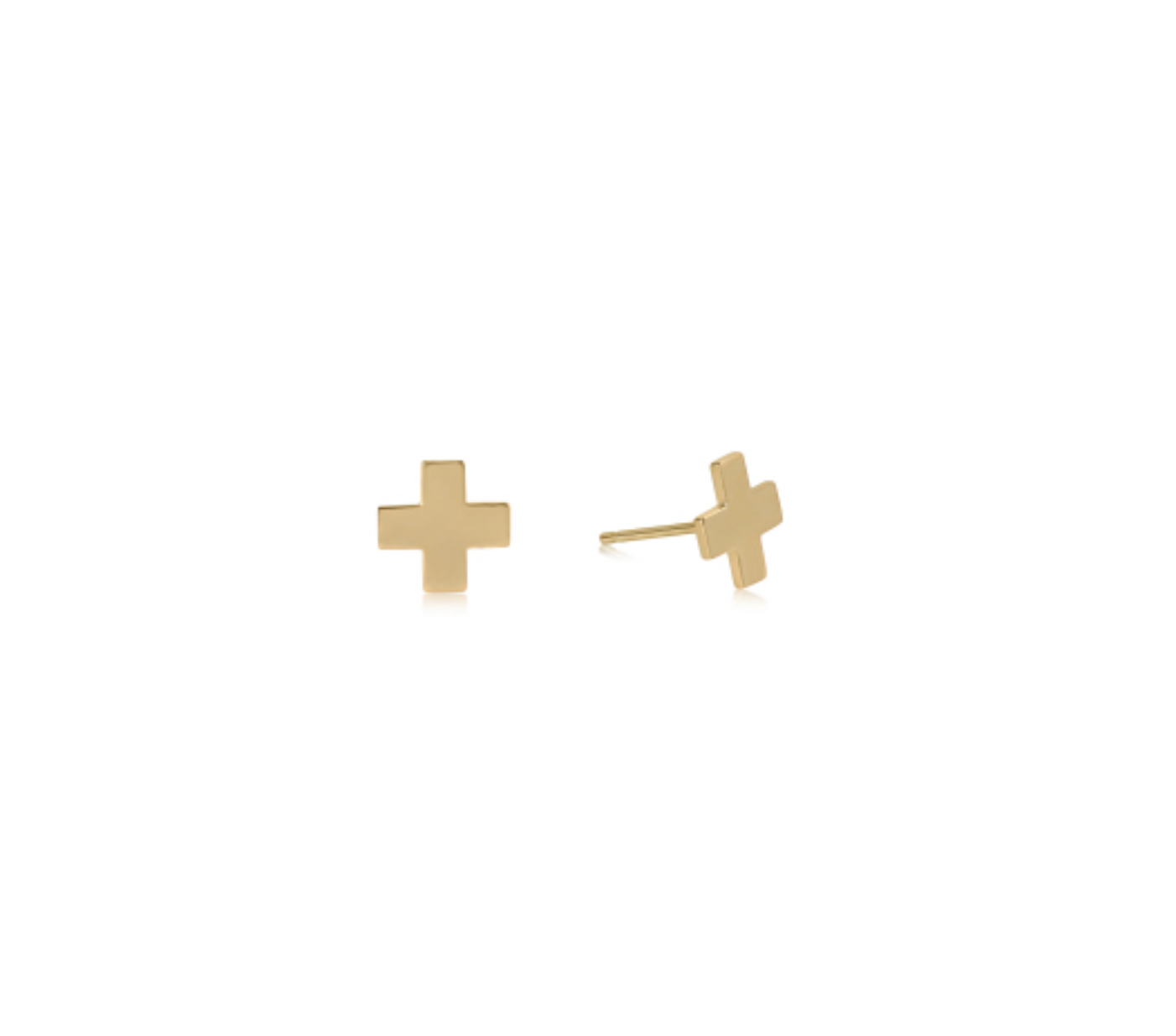 signature cross studs - off white by enewton