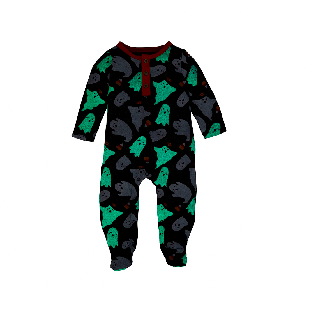 CANDY CORN & GHOST GLOW SLEEPER SET BY MUD PIE