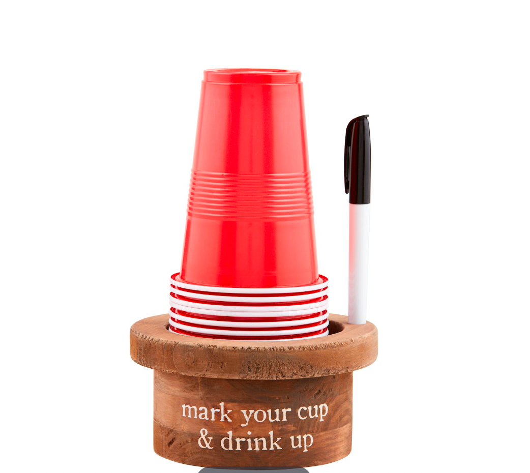 DISPOSABLE CUP & MARKER SET BY MUD PIE - A. Dodson's
