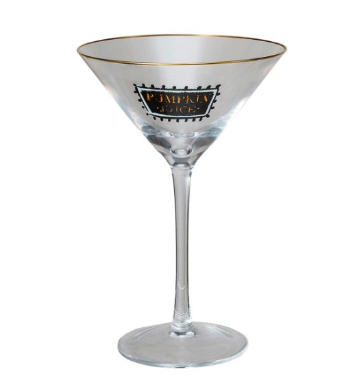 Halloween Sayings, 4 Styles 10 oz. Martini Glass w/ Gold Rim - A. Dodson's