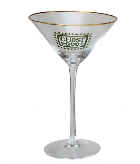 Halloween Sayings, 4 Styles 10 oz. Martini Glass w/ Gold Rim - A. Dodson's
