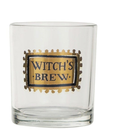 Halloween Sayings, 4 Styles 10 oz. Hiball Drinking Glass w/ Gold Rim - A. Dodson's