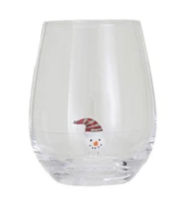 Christmas Stemless Wine Glasses - A. Dodson's