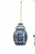 Stoneware Ginger Jar Ornament, Blue & White, 6 Styles