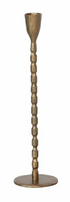 Hand-Forged Cast Metal Taper Holders, Brass Finish