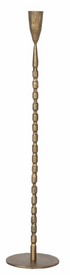 Hand-Forged Cast Metal Taper Holders, Brass Finish