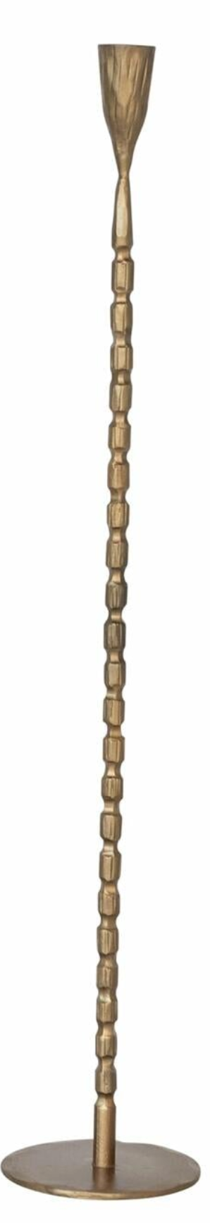 Hand-Forged Cast Metal Taper Holders, Brass Finish