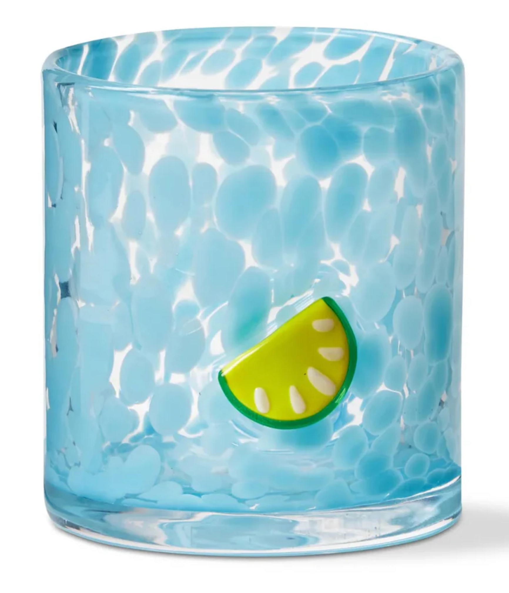 Lemon Slice Confetti Double Old Fashioned Glass