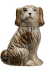Brown English Staffordshire Dog Hand-Painted Vintage Reproduction Vase