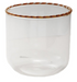 10 oz. Drinking Glass with Striped Rim, 4 Colors