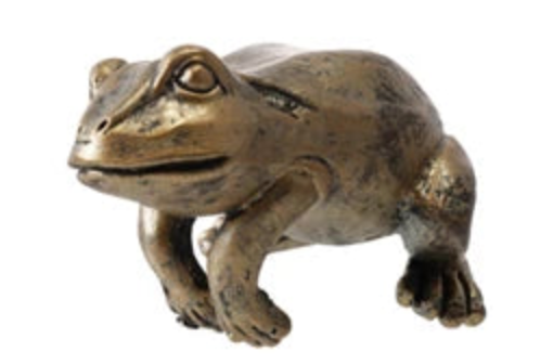 Resin Frog Pot Hanger, Distressed Gold Finish, 3 Styles