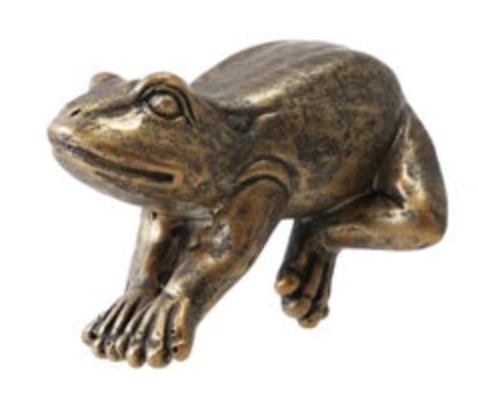 Resin Frog Pot Hanger, Distressed Gold Finish, 3 Styles