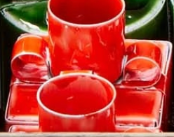 Red and Green Gifts Taper Holders