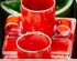 Red and Green Gifts Taper Holders