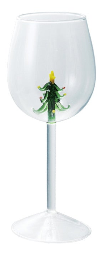 16 oz. Stemmed Wine Glass with Holiday Figure Inside, 4 Styles