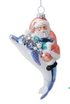 Santa Riding Sea Life Ornament with Glitter & Sequins, 3 Styles