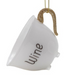 3-3/4"L Glass Teacup Ornament with Alcohol Name, White, 6 Styles