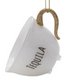 3-3/4"L Glass Teacup Ornament with Alcohol Name, White, 6 Styles
